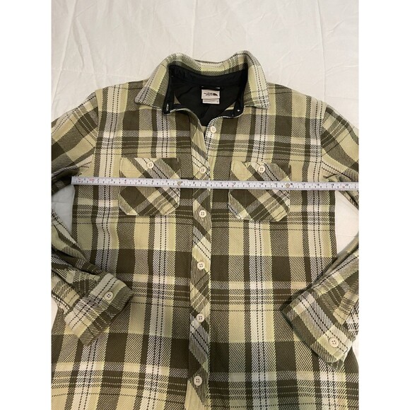 The North Face Valley Twill Flannel Shirt Womens XS Yellow Plaid Shacket - Picture 5 of 8